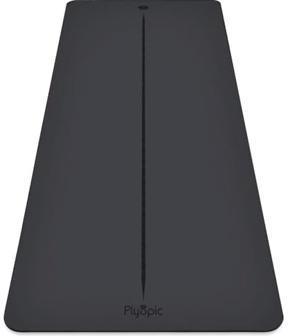 Plyopic Ultra Grip PRO Yoga Mat – EXTREME Non-Slip Performance - Dry & Wet Grip - Smarter Alignment Lines - Comfortable & Sweat Resistant - For Yoga, Pilates & Hot Yoga - color: Centerline Alignment - Signature Black