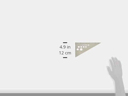 Alumicolor Aluminum Calibrated Drafting Triangle 2 Piece, 6 Inch & 8 Inch Set, 30/60 Degree (8 Inch) & 45/90 (6 Inch)