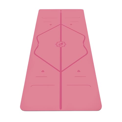 Liforme Classic Yoga Mat - Patented Alignment Design, Ultimate Grip | Eco-friendly, Non-Toxic, Sweat-Resistant, long, wide, 4.2mm thick mat for comfort, recommended for Hot Yoga, Free Yoga Bag - color: Pink
