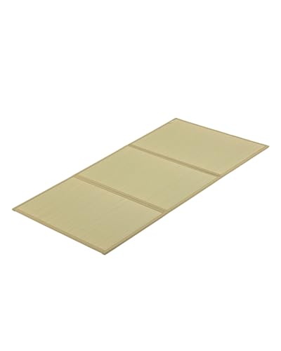 FULI Japanese Tatami Mattress, Foldable Igusa Rush Grass, Natural, Twin XL | Tatami Rug, Japanese Floor Mattress Mat, Made in Japan, 0.5 in thick, firm woven surface, tri-fold design - size: Twin XL (83"L x 39"W x 0.5"Th), style: Foldable Mat