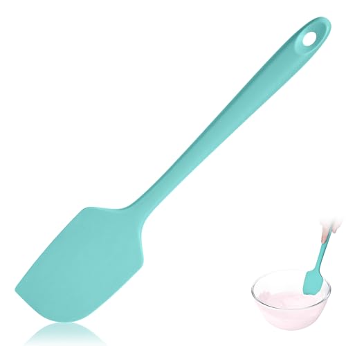 600ºF Heat Resistant Large Silicone Spatula for Baking, Aqua Sky | 11.34in High Heat Food Safe Flexible Kitchen Silicone Scraper for Cooking Mixing Scraping Stirring Nonstick Cookware Pan Bowl - color: Aqua Sky, size: 11.34in - Large Spatula