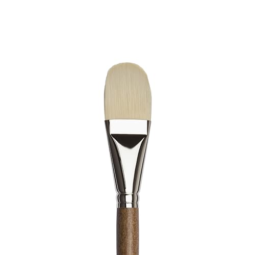 Winsor & Newton Artists' Oil Synthetic Brush, Filbert #16 | Synthetic Flagged Bristles, Excellent Color Carrying Capacity, Handmade in England, For Oil Paint - style: Filbert #16