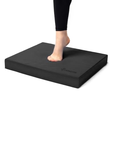StrongTek Foam Balance Pad, Extra-Wide 19 x 15.8 x 2.4 in, Non-Slip TPE - color: Black