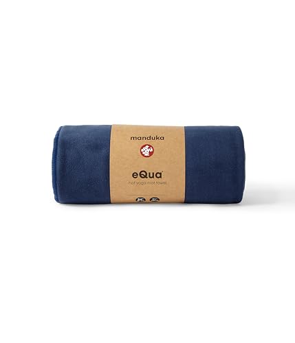 Manduka eQua Hand Towels - 16" | Rapid Moisture Activated Grip | Quick Drying, Soft Microfiber | Machine Washable | 16 x 24 inches | Midnight - color: Midnight, size: 16" x 24"