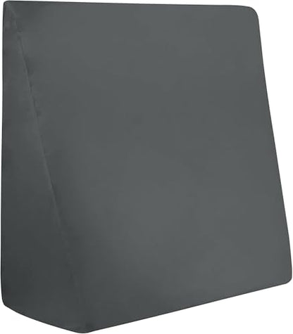 CirclesHome Wedge Pillow Cover 100% Cotton, Zippered Wedge Pillow Case Protector, Soft, Hypoallergenic & Breathable -Dark Grey, (25Wx26Lx7.5) - color: 4 - Dark Grey, size: Wedge (25 x 26 x 7.5 inches) - Set of 1