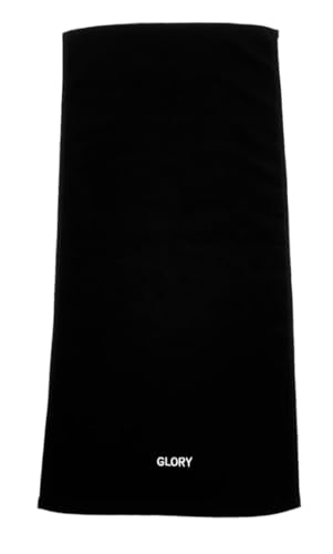 Glory Gym Towel - 100% Organic Cotton - Soft and Absorbent for Gym, Yoga, spa Dimensions (29.52 X 13.78 inch) 570 GSM (Black) - color: Black