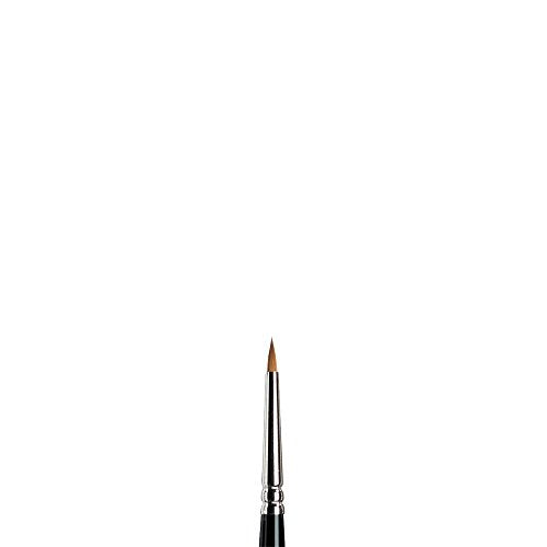 Winsor & Newton Series 7 Kolinsky Sable Miniature Watercolor Brush - Short Handle Round #3 | The World's Finest Watercolor Brush, Kolinsky Sable Hair, Rust-proof, Seamless Nickel Plated Ferrules, Hand-Made in England - size: #3, style: Mini Round