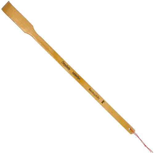 BambooMN 16.5 Inch Traditional Thin Travel Size Bamboo Wooden Back Scratcher Body Relaxation Massager Set for Itching Relief, 20 Units - color: Travel Size, size: 20 Units