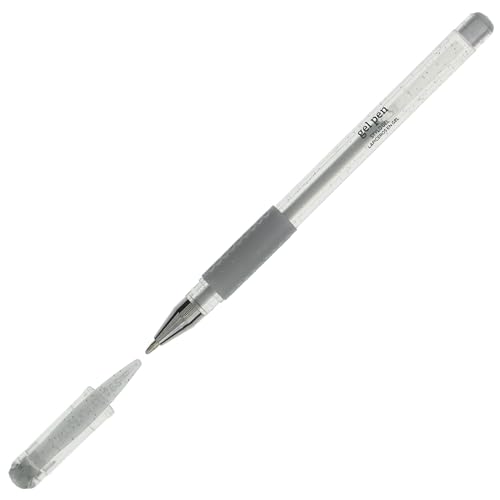Art Alternatives Gel Pen, Glitter Silver - Ballpoint - Non-Smear + Quick Dry - Writing, Drawing, Coloring, Journal, Planner - color: Glitter Silver, size: 1 Count (Pack of 1)