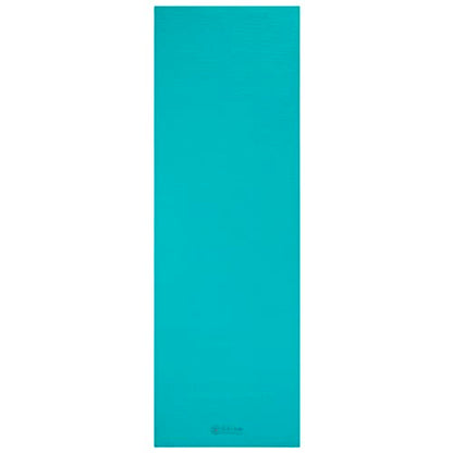 Gaiam Essentials 1/4" Thin (6mm) Yoga & Pilates, Fitness & Exercise Mat with Easy-Cinch Carrier Strap Cusion Support For Fitness and Gym Workouts - color: Teal