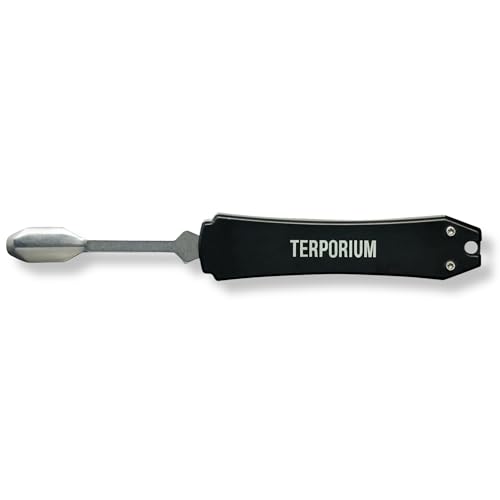 Terporium Retractable Wax Carving Tool (Single) | Stainless Steel Precision Tip Portable Pocket Tool with Black Handle | Perfect for Wax Carving & Sculpting On-The-Go - color: Black