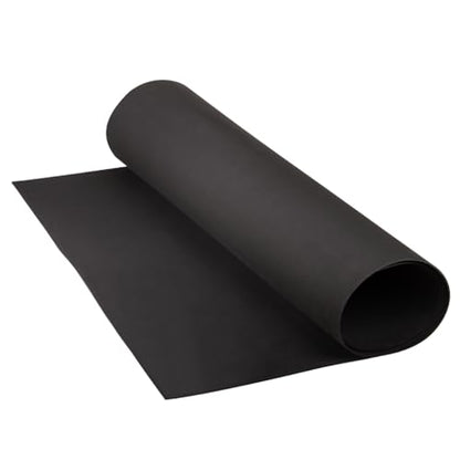 LotusFoam EVA Foam Sheet 3mm – 44"x 85" Craft Foam for Cosplay, Costumes & DIY, High Density 130 kg/m3, Heat Shapeable, Paintable, 35 Colors (Black) - Black - color: Black
