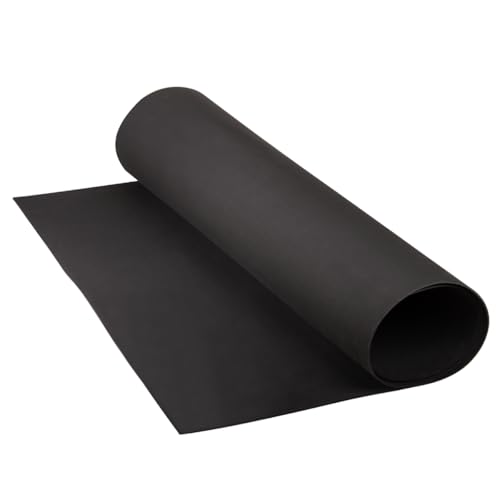 LotusFoam EVA Foam Sheet 3mm – 44"x 85" Craft Foam for Cosplay, Costumes & DIY, High Density 130 kg/m3, Heat Shapeable, Paintable, 35 Colors (Black) - Black - color: Black