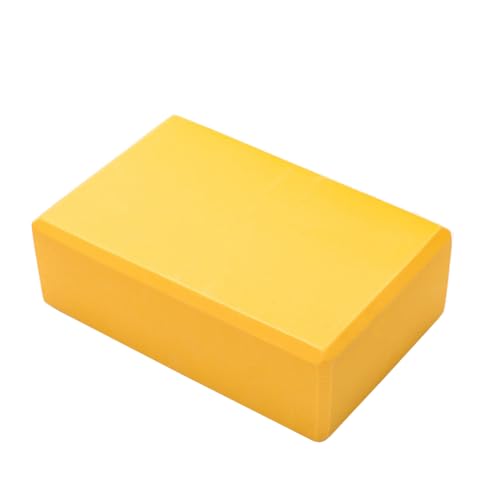 Set of 2 Yoga Blocks EVA Foam Exercise Bricks Provides Stability Balance and Support Improve Strength - 9 x 6x 3 inches - color: Yellow