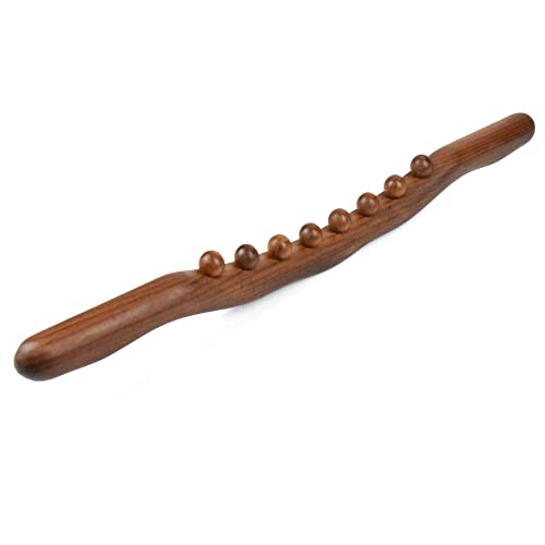 8 Bead Massage Roller Stick Wood Gua Sha Tool for All of Your Body SPA Massager 52cm