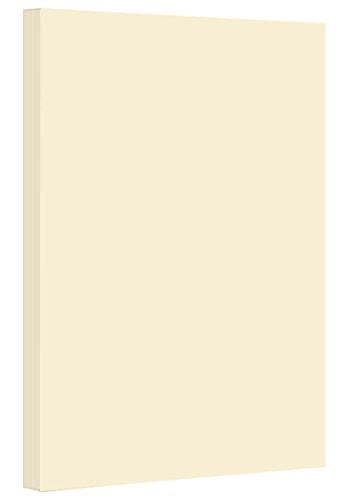 Cream Pastel Color Card Stock | 67Lb Cover Cardstock | 8.5" x 14" Inches | 50 Sheets Per Pack - color: Cream