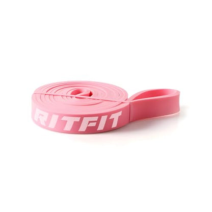 RitFit Pull Up Assist Band in Natural Latex for Stretching and Mobility - color: Pink