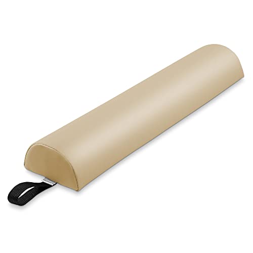 Saloniture Half Round Massage Table Bolster Pillow Pad - 26 x 6 x 3 Inch - Cream - color: Cream