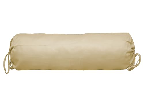 Saffron Bolster Removable Cover Cotton (Beige, 6" x 16" (15cm x 40 cm)) - color: Beige, size: 6" x 16"