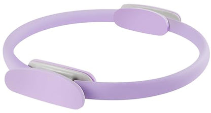 Pilates Ring 15 Inch Magic Circle Ring, Dual Padded Handles Pilates Rings Circle, Adjustable Yoga Ring - color: Purple