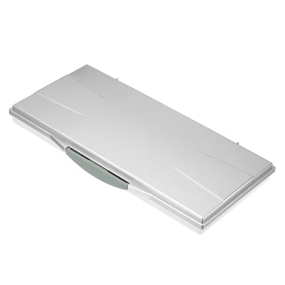PATIKIL 24 Wells Paint Storage Box, Airtight Folding Detachable with 3 Extra Area Painting Palette for Watercolor Gouache Acrylic Oil Paint, Silver - color: Silver