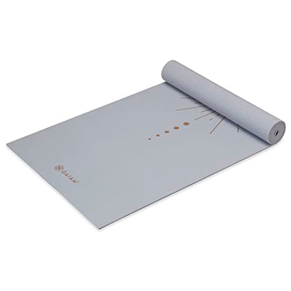 Gaiam Premium Yoga Mat, 6mm Thick Print Mat - color: Violet Vision