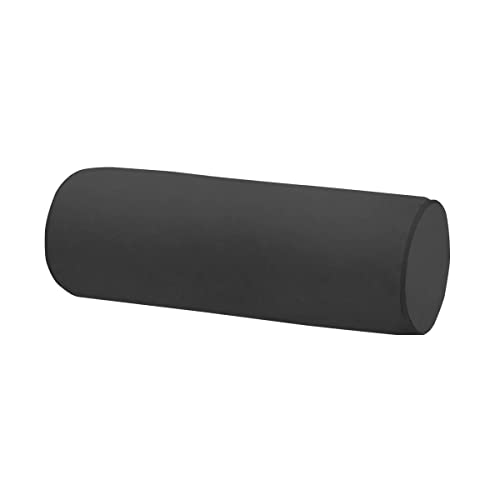 Neck Roll Pillowcases Velvet Cylindrical Pillow Covers 16"x6" with Hidden Zipper for House Home Decor Neck Roll Pillow Cervical Neck Roll Memory Pillow Cylinder Round Cushion (Black, 16x6) - color: Black