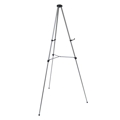 Lightweight Aluminum Telescoping Display Easel, 70 Inches, Silver - style: Silver Display Easel