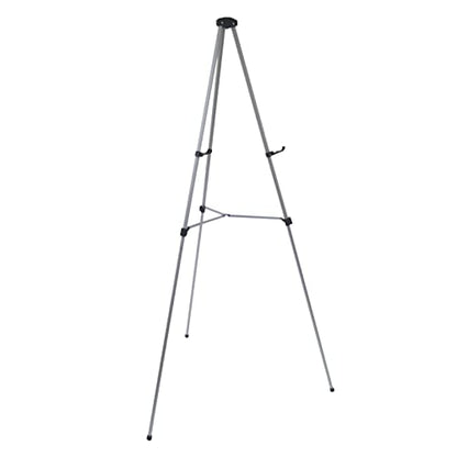 Lightweight Aluminum Telescoping Display Easel, 70 Inches, Silver - style: Silver Display Easel