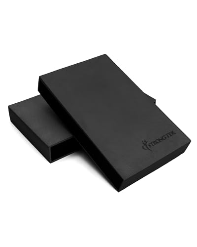 StrongTek 2-in-1 Foam Balance Pad and Kneeling Pad, Non-Slip | Supportive Cushioning, Core Stability Training, Yoga and Pilates, Physical Therapy and Rehab, Medium and Large Sizes - color: XL-BLACK