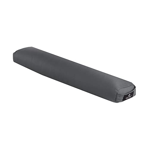 Hugger Mugger Pranayama Yoga Bolster - Very Firm, use Under Length of Spine for Deeper Breathing or Under Ankles, Handmade in The USA - color: Gray