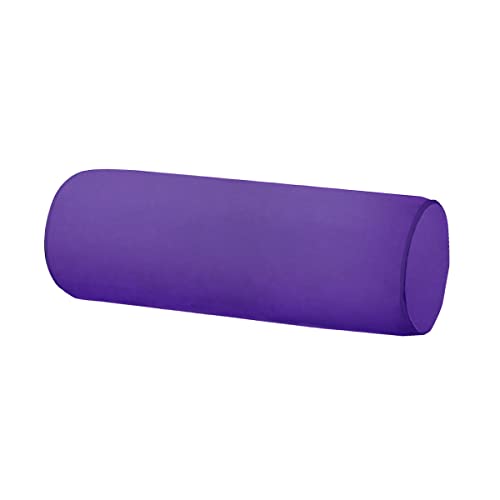 Neck Roll Pillowcases Velvet Cylindrical Pillow Covers 16"x6" with Hidden Zipper for House Home Decor Neck Roll Pillow Cervical Neck Roll Memory Pillow Cylinder Round Cushion (Purple, 16x6) - color: Purple