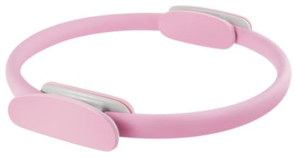 Pilates Ring 15 Inch Magic Circle Ring, Dual Padded Handles Pilates Rings Circle, Adjustable Yoga Ring - color: Pink