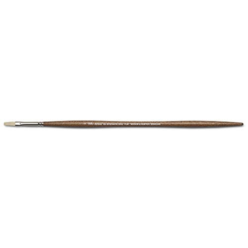 Winsor & Newton Artists' Oil Synthetic Brush, Flat #2 | Synthetic Flagged Bristles, Excellent Color Carrying Capacity, Handmade in England, For Oil Paint - style: Flat #2