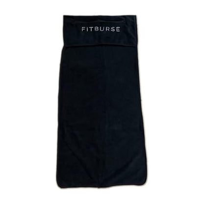 Microfiber Gym Towel with Zipper Pocket – Quick Dry Sweat Absorbent Workout Towel with Secure Pocket for Phone, Keys & Gym Essentials