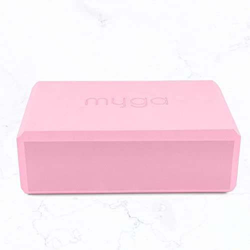 MYGA Yoga Block,Lightweight EVA Foam Yoga Brick,High Density Non-Slip Block for Yoga Poses, Pilates, Balance and Flexibility - color: Dusty Pink, size: One Size (Pack of 2)
