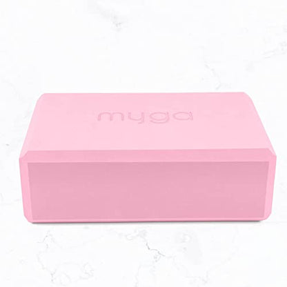 MYGA Yoga Block,Lightweight EVA Foam Yoga Brick,High Density Non-Slip Block for Yoga Poses, Pilates, Balance and Flexibility - color: Dusty Pink, size: One Size (Pack of 2)