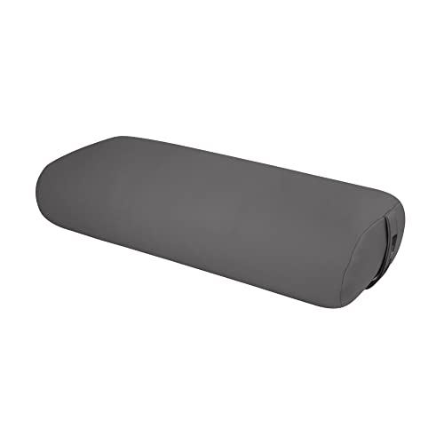 Hugger Mugger Standard Yoga Bolster - Firm, Supportive, Handmade, Durable - color: EZ Clean Charcoal