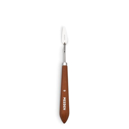 MEEDEN Artist Palette Painting Knife: 8.23" Flexible Stainless Steel Art Pallet Knife with Wooden Handle for Model, 3D Prints, Canvas Painting, #9 - style: #9