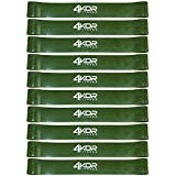 4KOR Fitness Resistance Loop Band Set, Perfect for Crossfit, Yoga, Physical Therapy, and Booty Building - color: Set of 10 Extra Thick 1.5” wide/Green