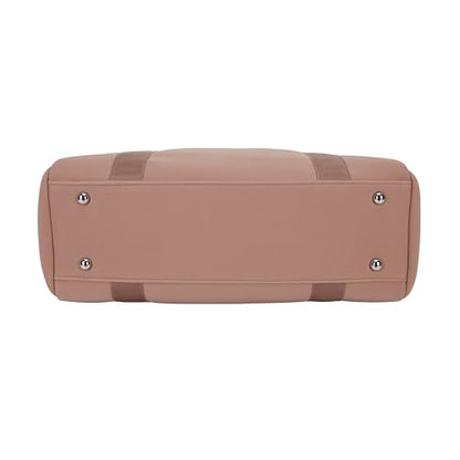 Jessica Simpson Countryside Travel Tote with Zipper Shoulder Carry On Work Bag for Women - color: Mocha Mousse