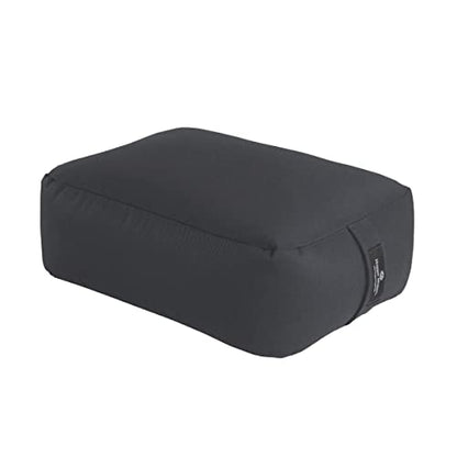 Hugger Mugger Zen Meditation Cushion - Wider Base, Use Horizontally or Vertically, Buckwheat Filled, Durable Fabric, Handmade in USA - color: Gray