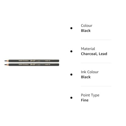 Conté à Paris Artists' Pencils Charcoal 2B (Pack of 2)