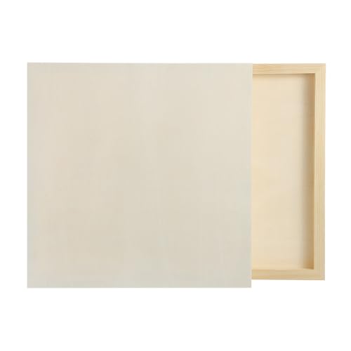 MECCANIXITY 6 Pack Wood Canvas Boards, 12x12 Inch Art Canvases Square Unfinished Wood Panel for Painting, Crafts, DIY Projects, Pouring Art - size: 12x12 Inch