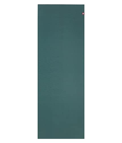 Manduka eKOLite Yoga Mat 71" - 4mm | Natural Rubber | Eco-Friendly | Soft Textured Surface | Natural Next-to-Skin Feel | 71 x 26 inches | Charcoal Grey - color: Deep Sea, size: 71" x 24"