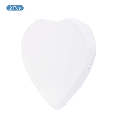 PATIKIL Paint Canvases Panel for Painting, 2 Pack 4x4 Inch Heart Shape Wood Frame Stretched Blank Art Board Panels for Acrylic, Oil, Tempera Painting, White - size: 4x4 Inch