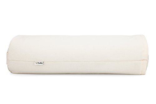 Hullo Bolster Pillow 17"×6"×6" – Cylindrical Buckwheat Pillow, Organic Neck Roll, Cool, Firm Support. Made in USA