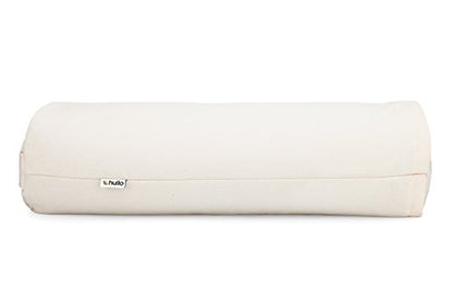 Hullo Bolster Pillow 17"×6"×6" – Cylindrical Buckwheat Pillow, Organic Neck Roll, Cool, Firm Support. Made in USA