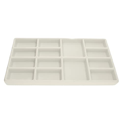 The Beadsmith Ceramic Mixing Palette – Rectangle Design Paint Holder – Arts and Crafts Accessories Organizer – 7.5' x 4.1' x .6” – 14 Compartments, (1 Palette) - size: 1 Palette - 7.5" x 4.1" x .6"