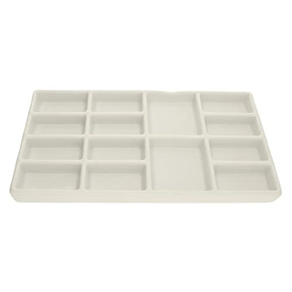 The Beadsmith Ceramic Mixing Palette – Rectangle Design Paint Holder – Arts and Crafts Accessories Organizer – 7.5" x 4.1" x .6” – 14 Compartments, (4 Palettes) - size: 7.5" x 4.1" x 0.6"